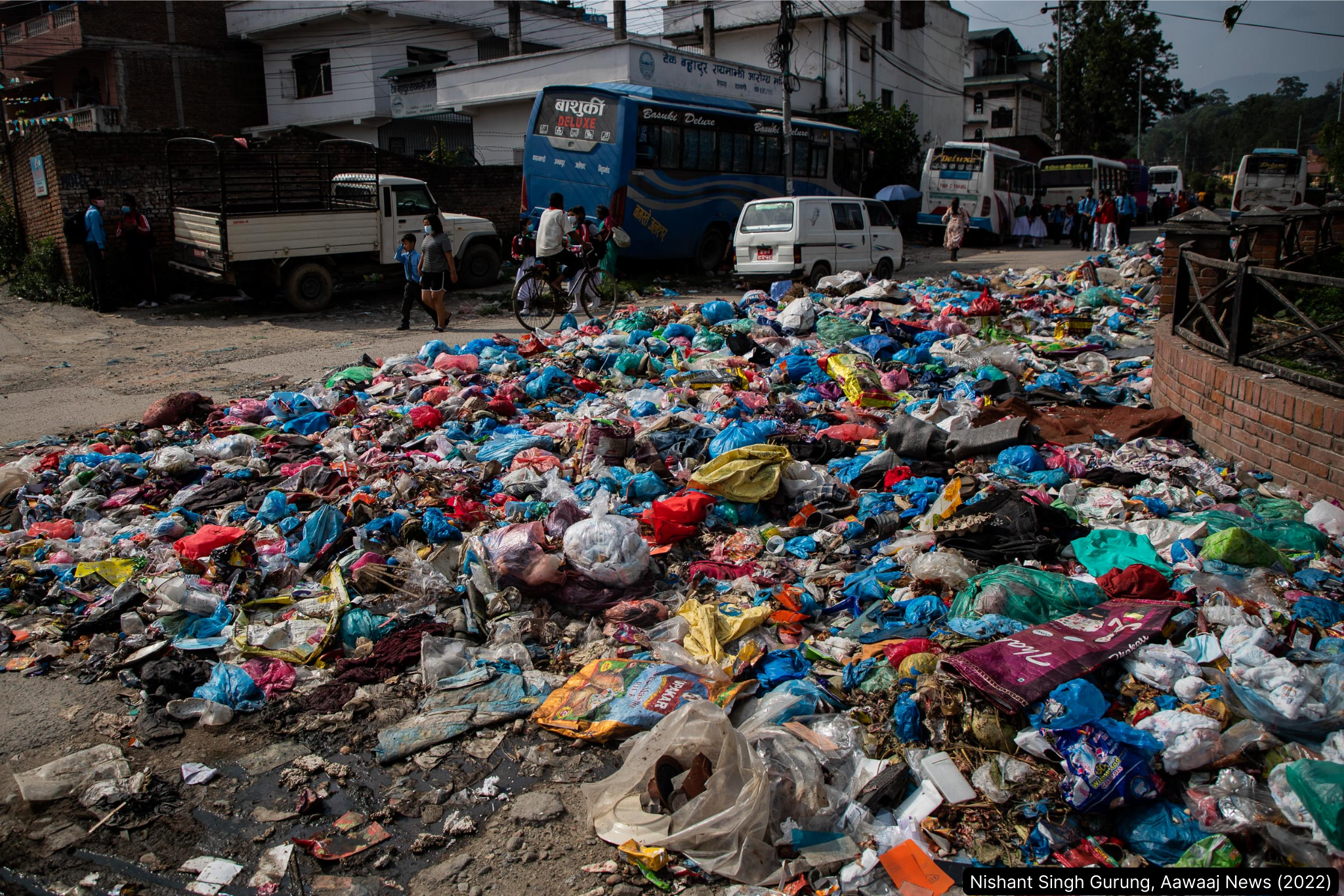 #waste management #nepal #solidwaste #landfill #take #tav #packaging #intention #hope #jute #resolve #reuse #return #repeat #recycle #reduce #circulareconomy #ultimategoal #concept #circular #journey #burnig #river